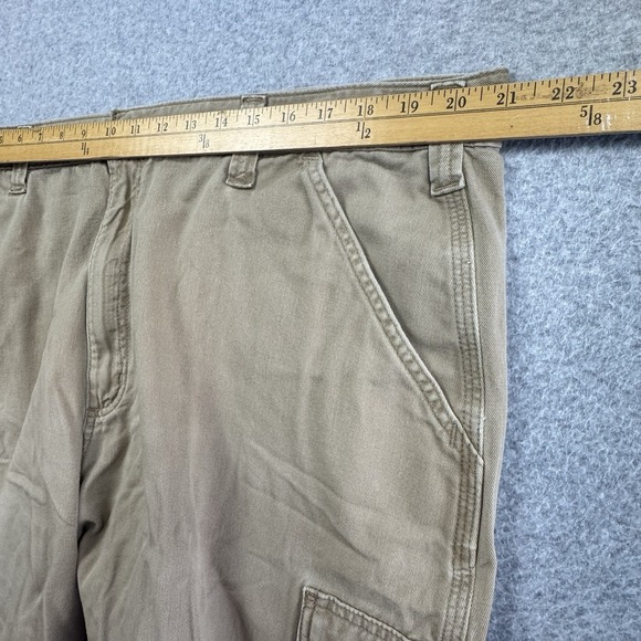 Carhartt Cargo Shorts Mens 42x11 Carpenter Canvas Khaki Grunge Workwear B275 DKH - Picture 3 of 7